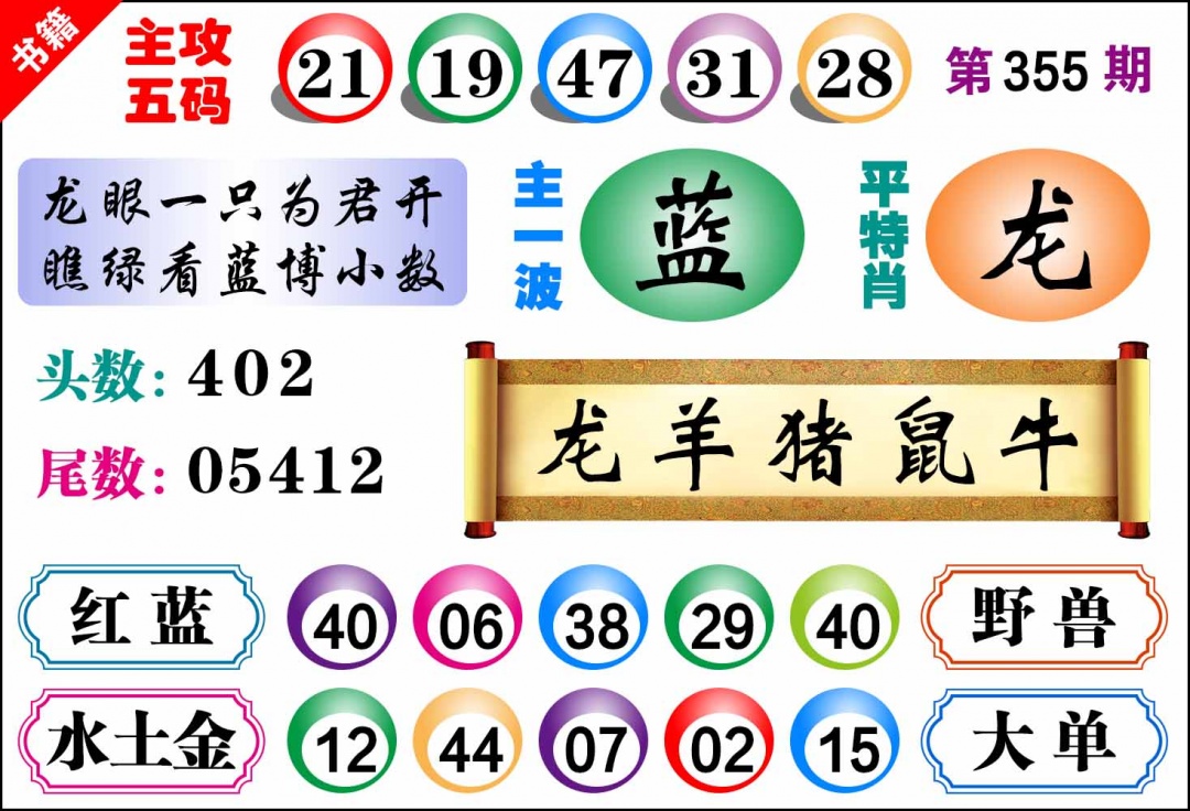 355期澳门主攻五码[图]